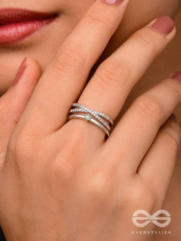 The Precious Proposal - Cubic Zirconia Silver Ring (Adjustable)