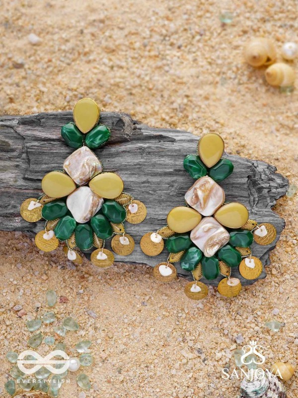 Haritaye - The Mint Melody - Stones And Coins Earrings