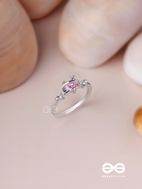 The Celestial Affection - Silver Cubic Zirconia Ring