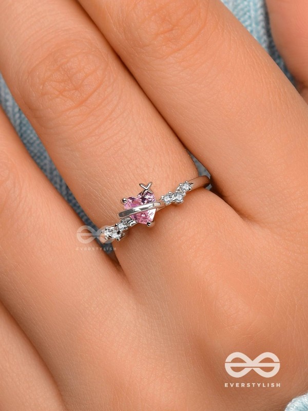 The Celestial Affection - Silver Cubic Zirconia Ring