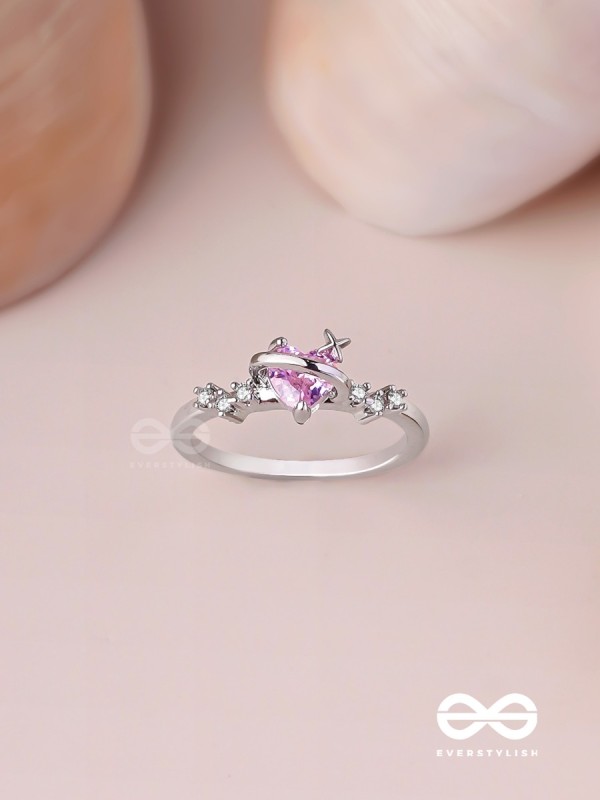 The Celestial Affection - Silver Cubic Zirconia Ring