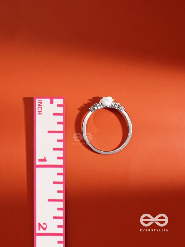 The Pure Rose - Silver Embellished Ring