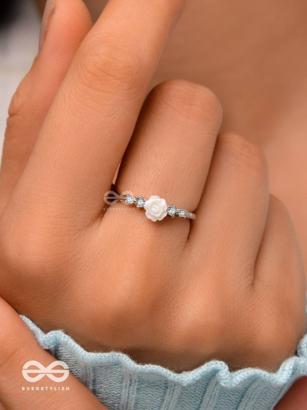 The Pure Rose - Silver Embellished Ring