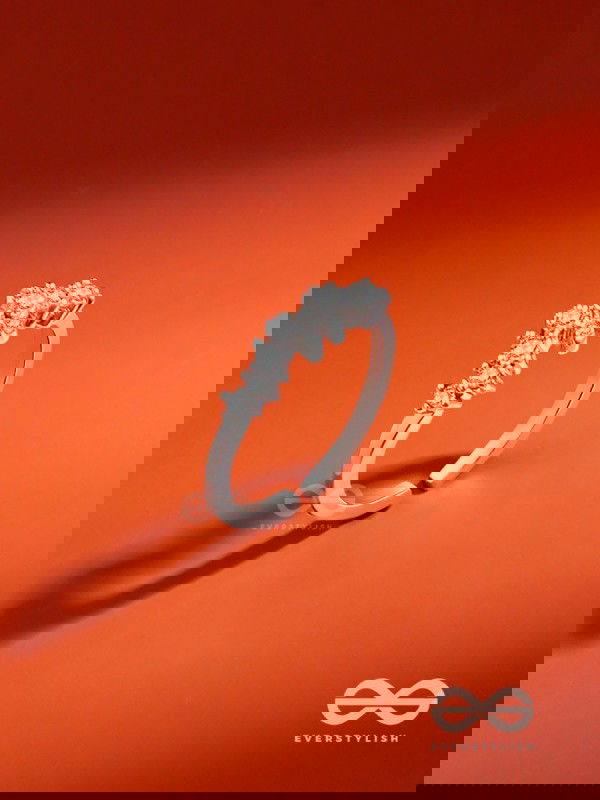 The Divine Swans - Silver Cubic Zirconia Ring (Adjustable)