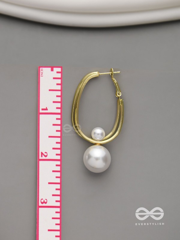 Pearl Orbit- Pearl Hoop Detachable Earrings