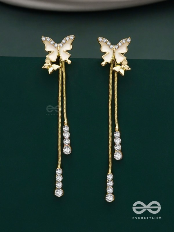 Wings of Glamour- Butterfly Dangle Earrings