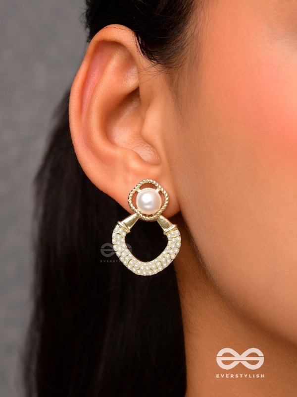 Celestial Pearls- Elegant pearl earrings