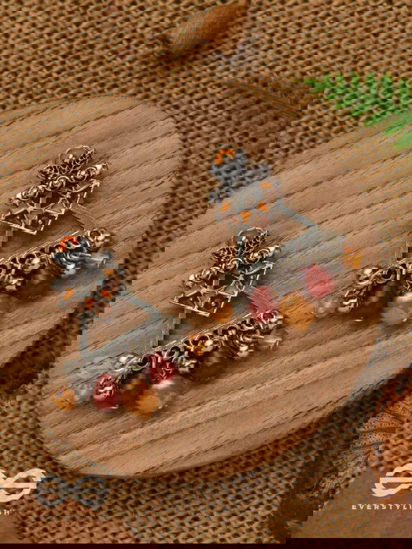 DESERT BLOOM- EARTHY-HUED STATEMENT EAR JACKETS