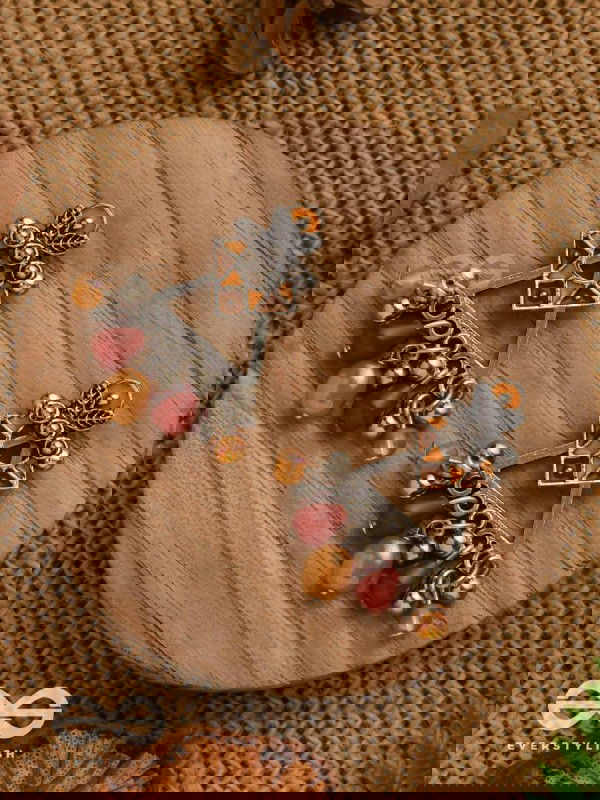 DESERT BLOOM- EARTHY-HUED STATEMENT EAR JACKETS