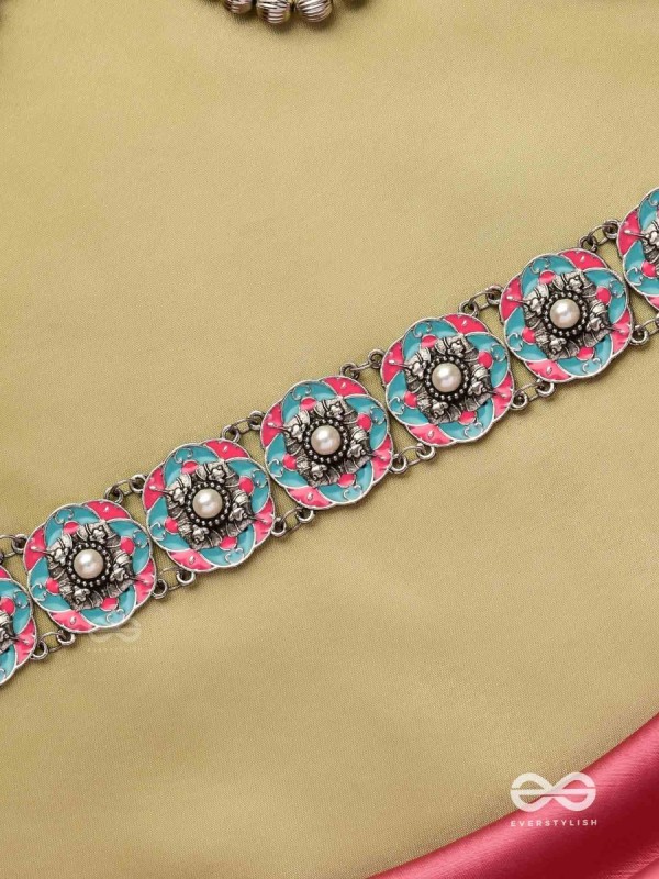 LOTUS DREAM- VIBRANT ENAMELED TRIBAL CHOKER
