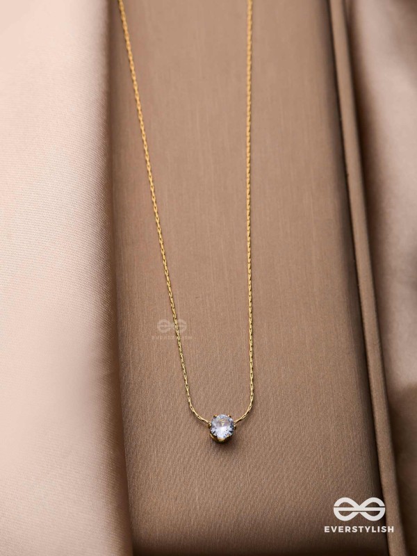 AURA GLEAM - TIMELESS DAINTY STAINLESS STEEL WHITE CZ PENDANT