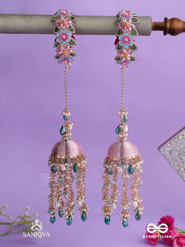 MADHUVRATA - SPRING BLOOM - DELICATE EMBROIDERED KALEERE WITH BANGLES WITH FLORAL MOTIFS, BEADS AND PEARL DROPS