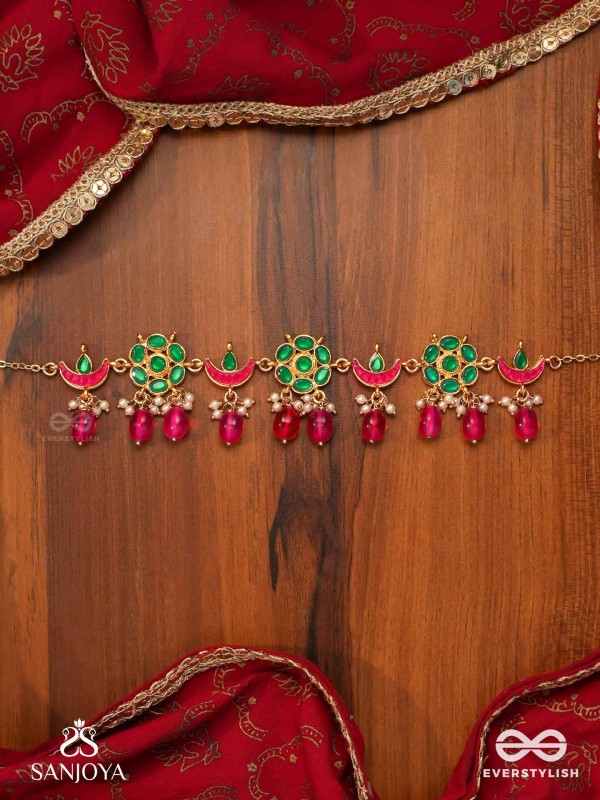 ANURAGA - LOVE’S EMBRACE - HERITAGE-INSPIRED KUNDAN POLKI CHOKER WITH DAINTY BEADED DROPS