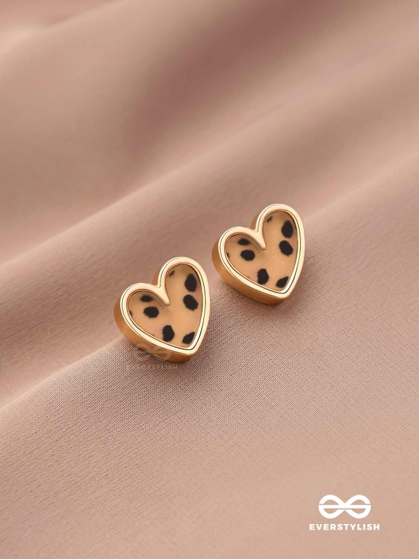 JUNGLE ROMANCE - STYLISH LEOPARD PRINT STUDS