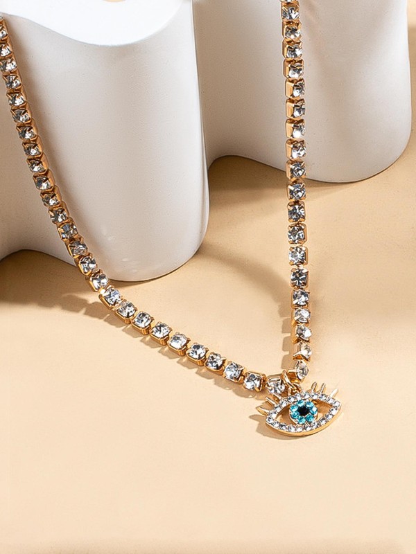 EVIL EYE SPARK- DAINTY CHOKER WITH CRYSTALS