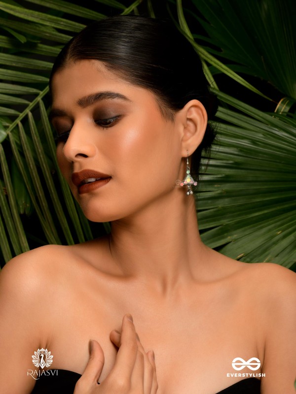 MYSTIC PRISM - PASTEL ENAMELLED OXIDISED EARRINGS