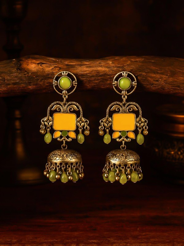HARVEST GLOW - ETHNIC OXIDISED EARRING
