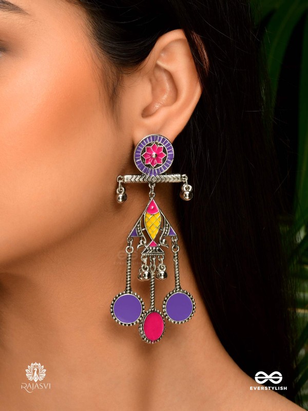 GULAL BEATS - ENAMEL DANGLE EARRING