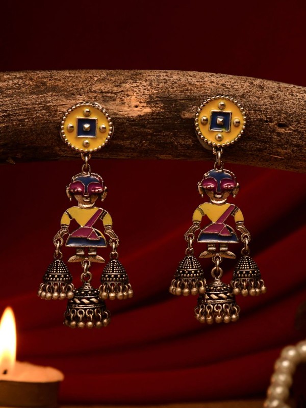  KANHA VIBE - ENAMEL KRISHNA EARRINGS 