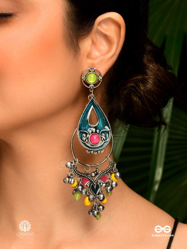 TARANGINI – COLOURFUL ENAMELLED EARRING