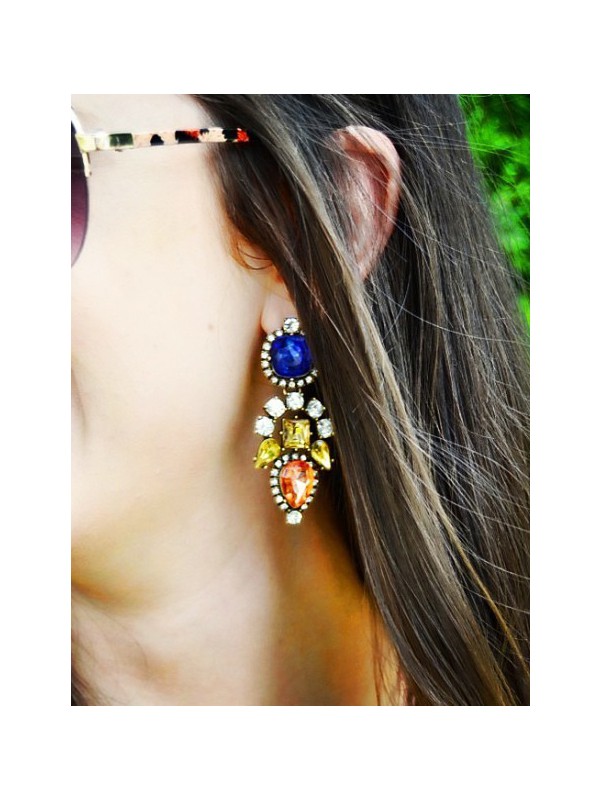 Twinkle in My Eyes Earrings- Midnight Blue