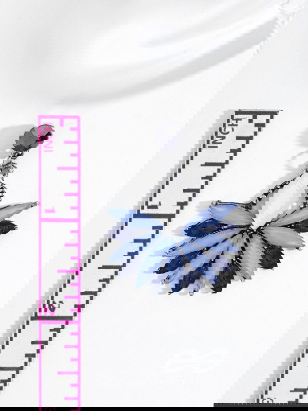 Flower Power Scintillating Blue Earrings