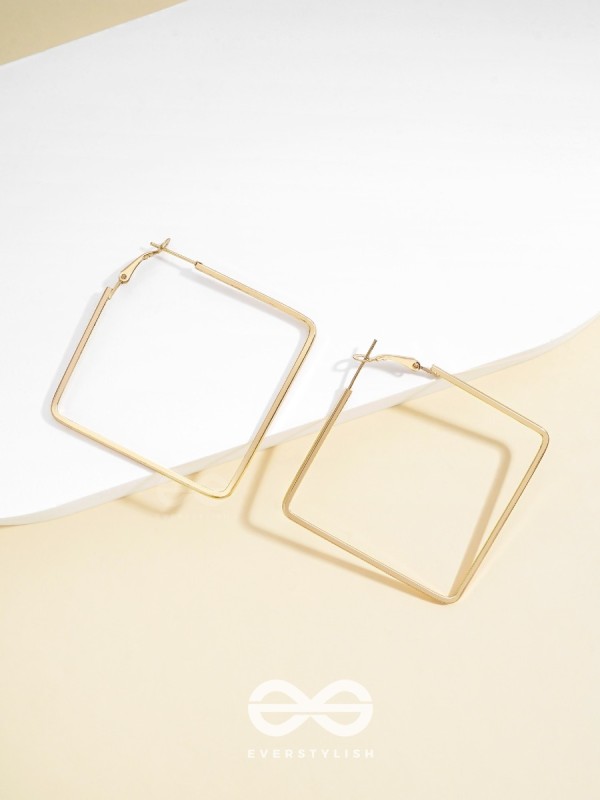 Eternally Stylish Golden Square hoops