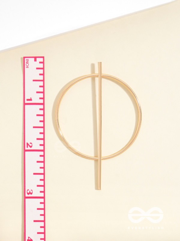 An Elegant Delight Golden Geometric Earrings