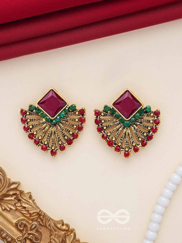 The Chic Ethnicity- Embellished Stud Earrings