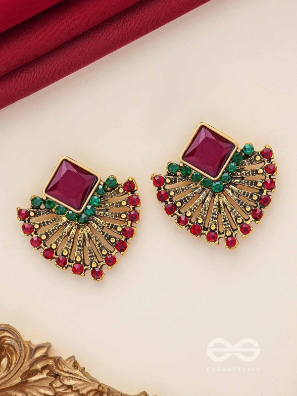 The Chic Ethnicity- Embellished Stud Earrings