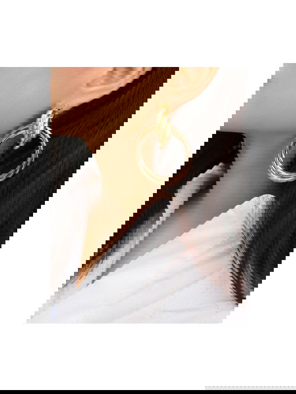 The Glamorous Intertwined Studs - Elegant Golden Stud Earrings