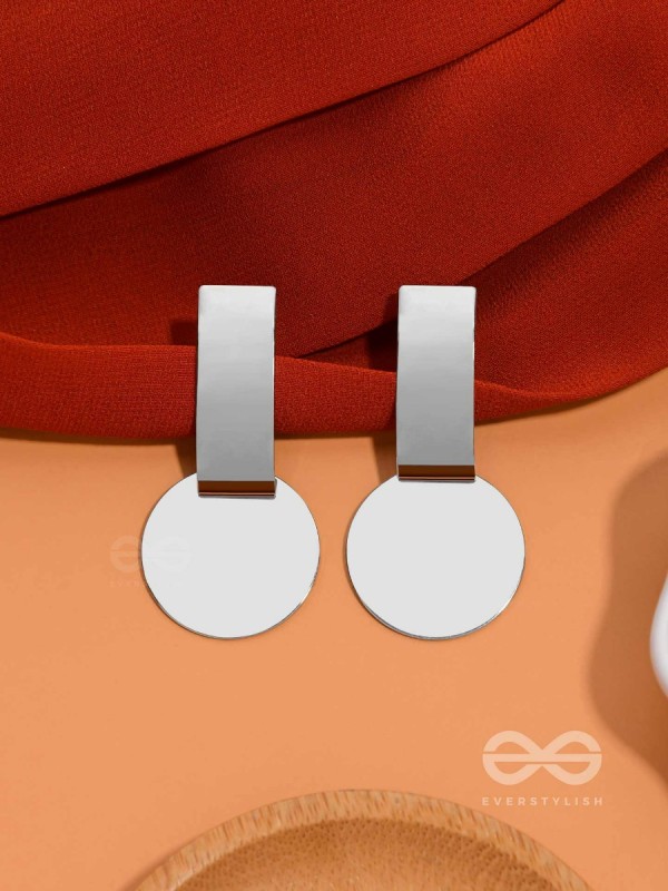 The Chic Geometry (Silver) - Statement Earrings