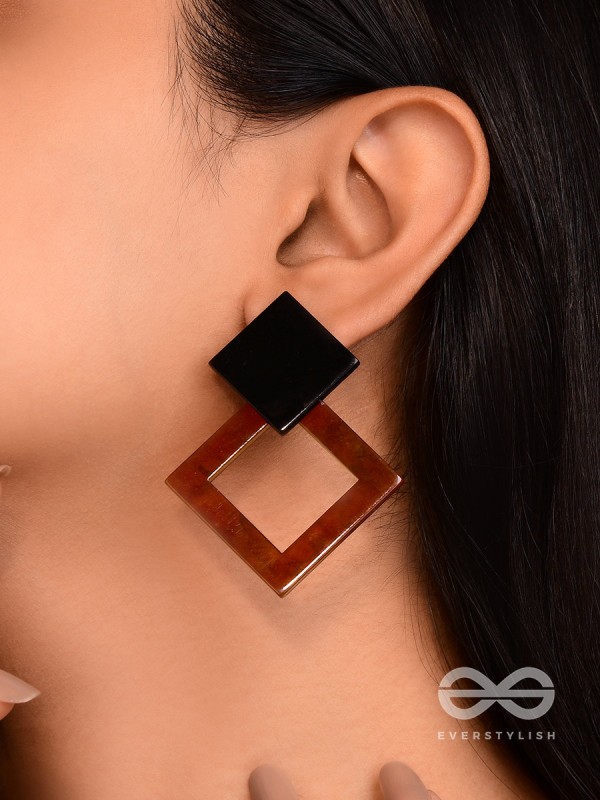 The Geometric Chic - Leopard Acrylic Studs