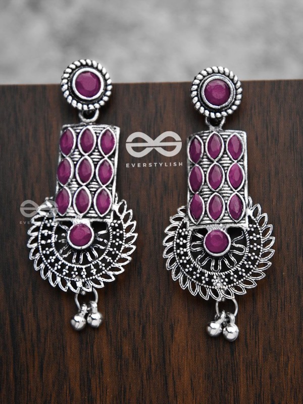 The Studded Artistry - Ruby Red - The Embellished Oxidised Collection