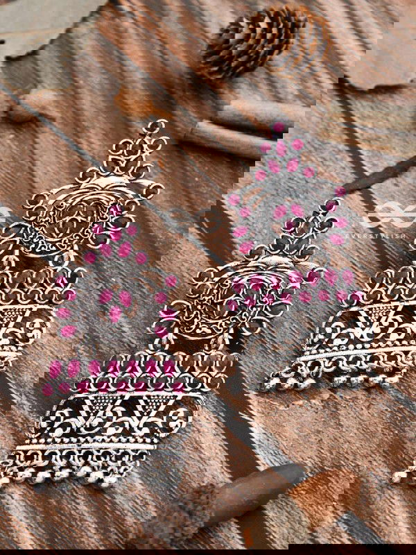 A Royal Delight - Ruby Red - The Embellished Oxidised Collection