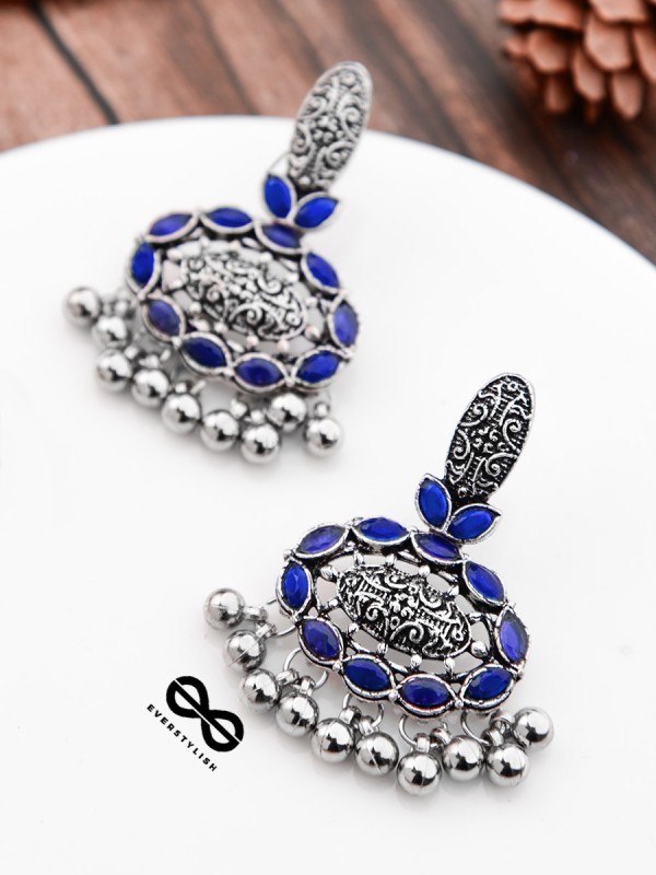 The Intricate Artistry (Royal Blue) - The Embellished Oxidised Collection