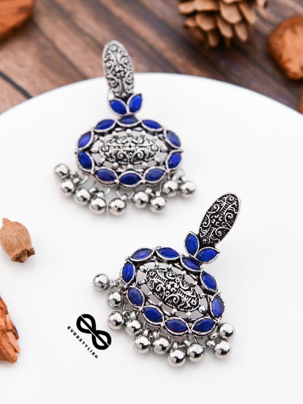 The Intricate Artistry (Royal Blue) - The Embellished Oxidised Collection