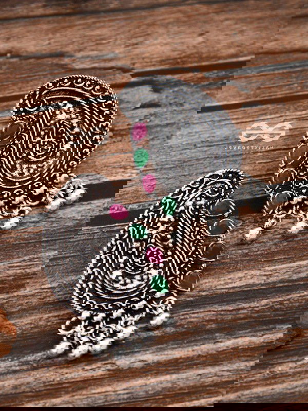 The Vintage Motifs - Ruby Emerald - The Embellished Oxidised Collection