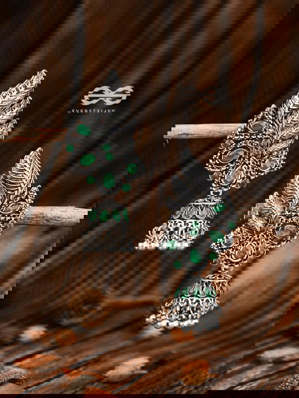 The Astonishing Antiquities (Emerald Green) - Embellished Oxidised Collection