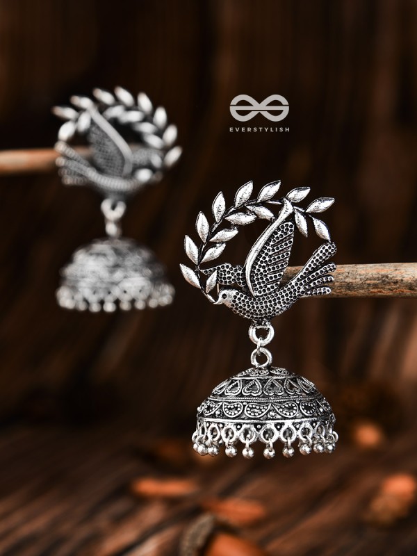 The Messengers of Peace Oxidised Love Jhumkis