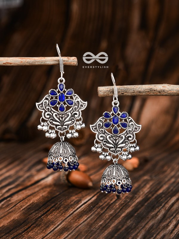 The Motif Delight Earrings - Embellished Oxidised Collection