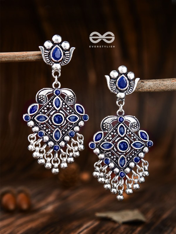 The Geometric Statement Makers (Sapphire Blue) - Embellished Oxidised Collection