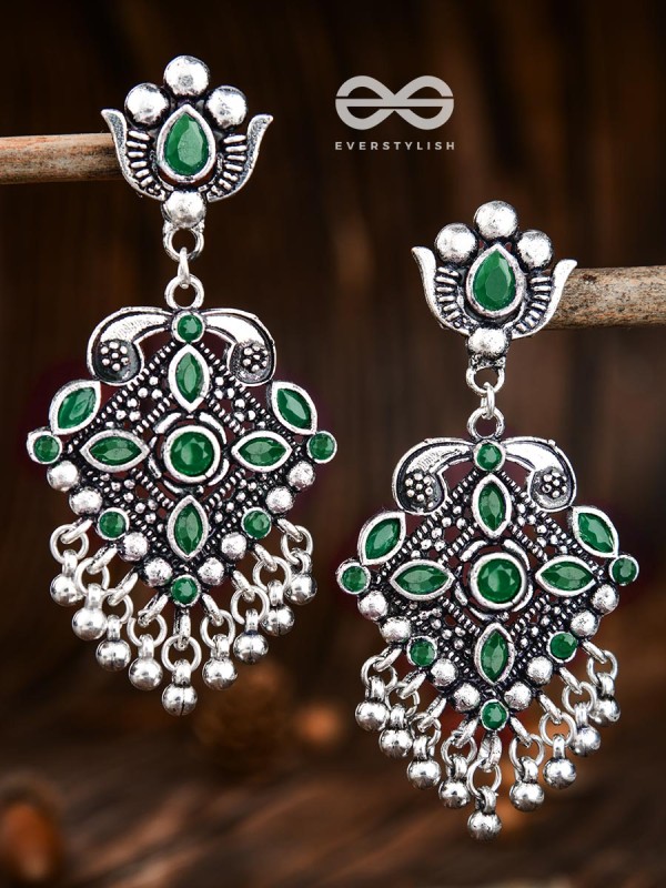 The Geometric Statement Makers (Emerald-Green) - Embellished Oxidised Collection