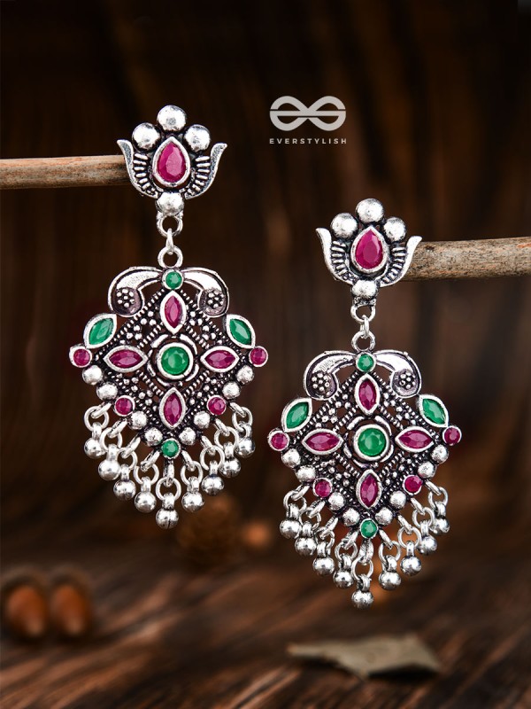 The Geometric Statement Makers (Emerald-Ruby) - Embellished Oxidised Collection