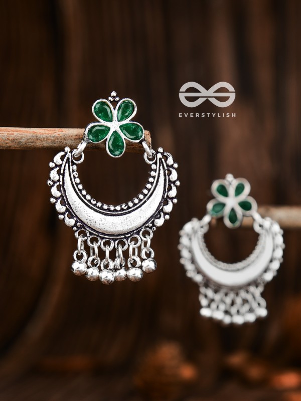 The Floral Moon - Emerald Green - The Embellished Oxidised Collection