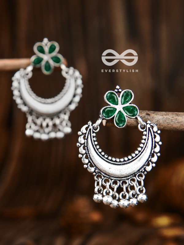 The Floral Moon - Emerald Green - The Embellished Oxidised Collection