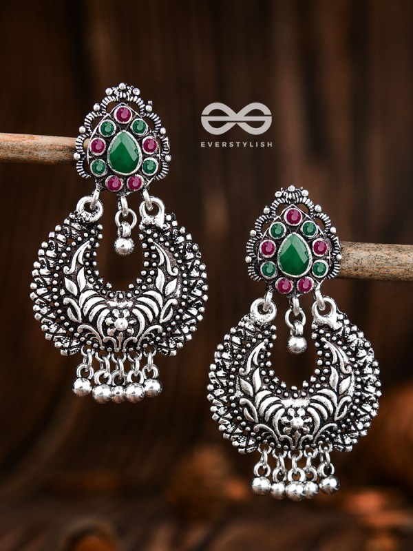 The Droplet Motifs - Ruby Emerald - The Embellished Oxidised Collection