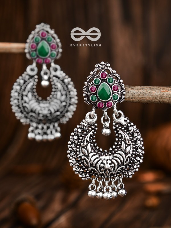 The Droplet Motifs - Ruby Emerald - The Embellished Oxidised Collection