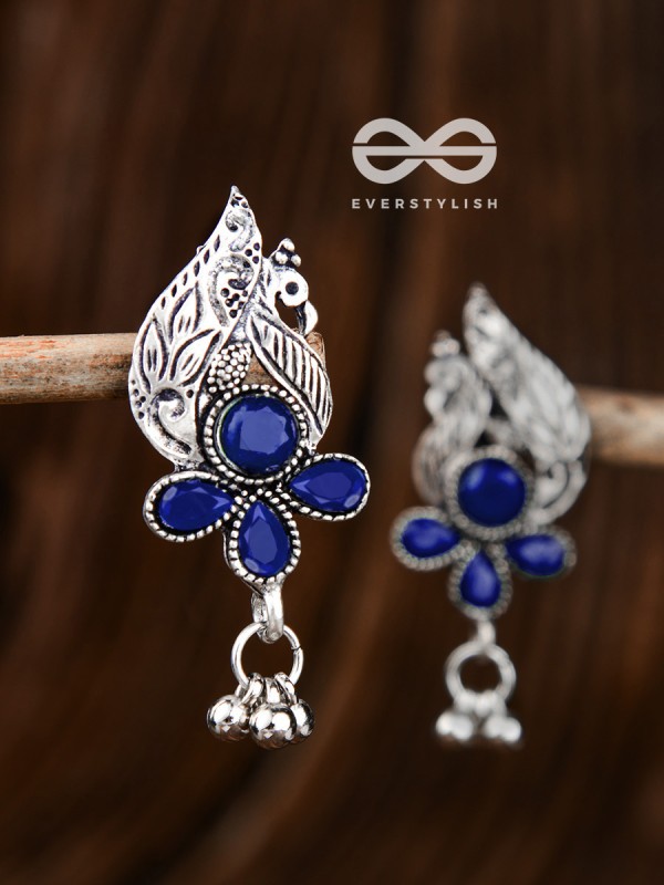 The Boho Peacocks (Sapphire Blue) - The Embellished Oxidised Collection