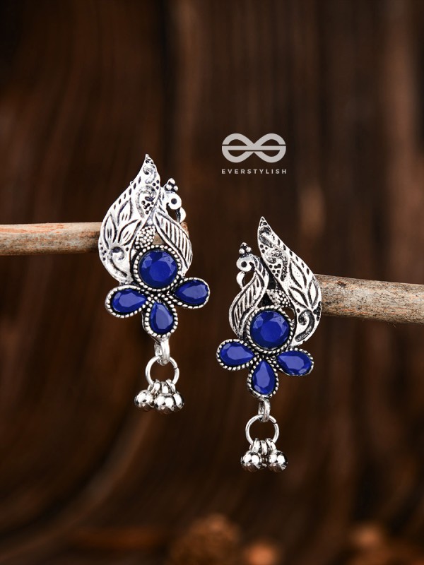 The Boho Peacocks (Sapphire Blue) - The Embellished Oxidised Collection